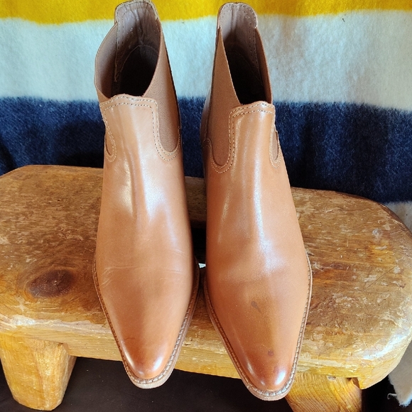 Roolee Brown Leather Ankle Boots Women's Size 10 - Picture 4 of 12